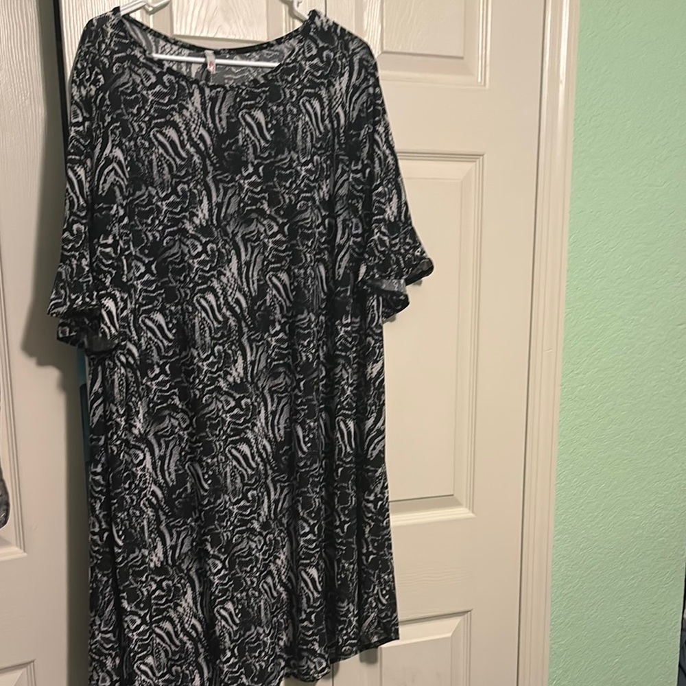Black and White Patterned Dress